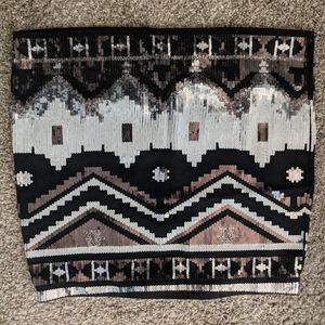 Beautiful, Sequin EXPRESS Mini Skirt Large